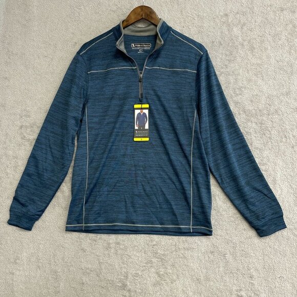 NEW Pebble Beach Men's S Dry-Luxe Performance 1/4 Zip Pullover Sweatshrit - Picture 2 of 9